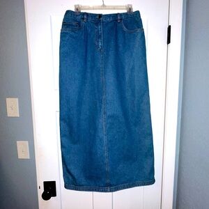 Women's Vintage Rafaella Long Denim Skirt - Size 12